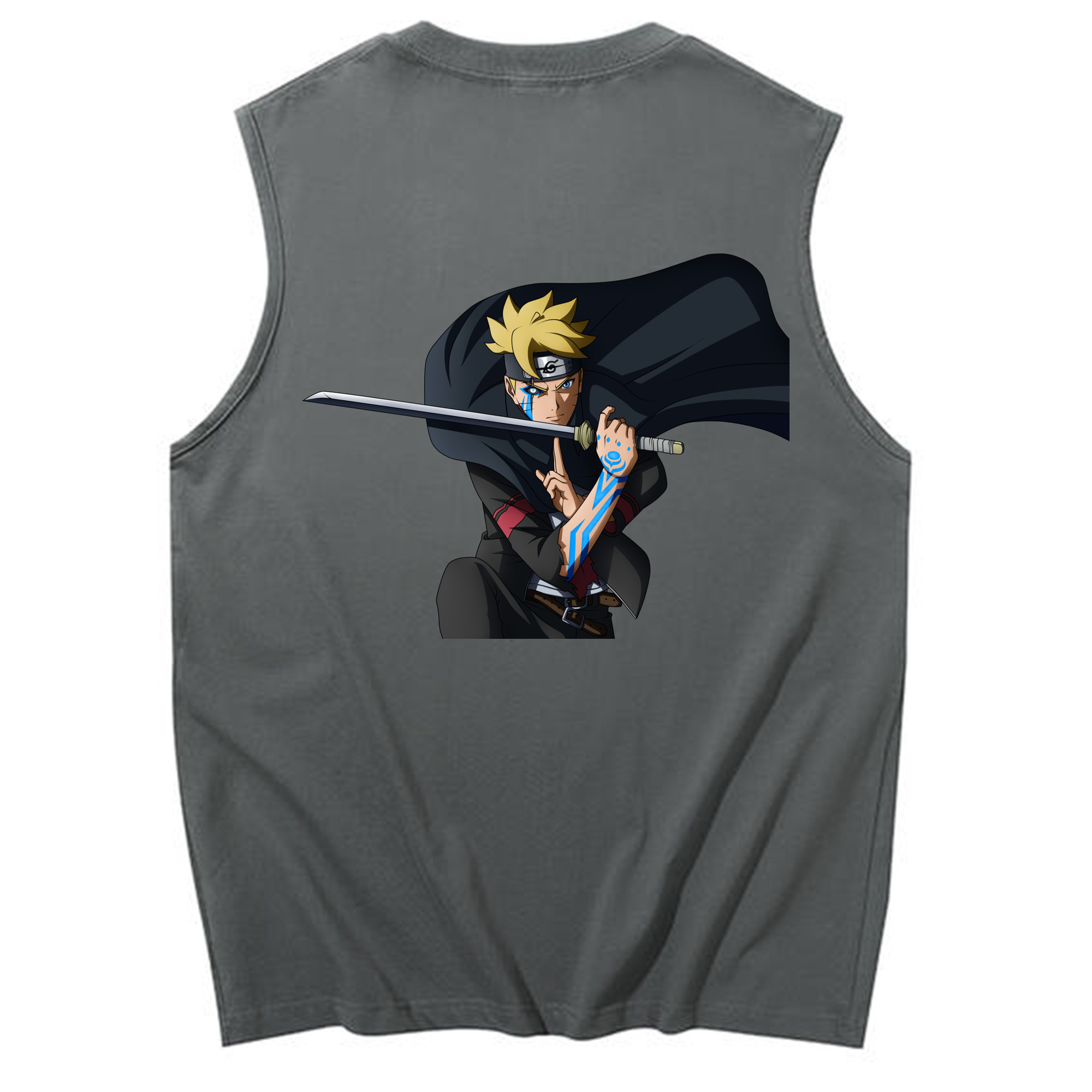 （画像用） NARUTO -ナルト- うずまき ボルト Uzumaki Boruto コットン100％タンクトップ（背面プリント）
